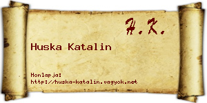 Huska Katalin névjegykártya