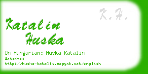 katalin huska business card